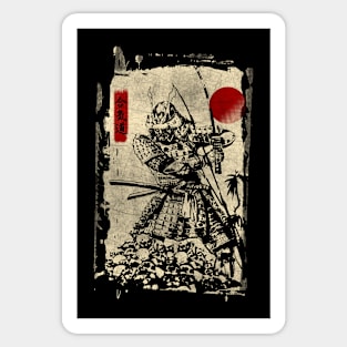 Vintage Samurai Fighter Bushido Code Japanese Manga Sticker